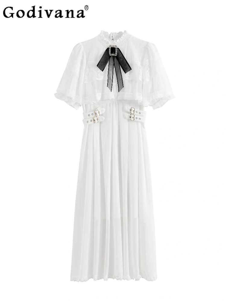 Rojita Japanese Fashion Mass Production Oversize Women Lace Cloak Type Half Sleeve Bow Brooch Double Layer Lace Plus Dress L-5XL
Rojita Japanese Fashion Mass Production Oversize Women Lace Cloak Type Half Sleeve Bow Brooch Double Layer Lace Plus Dress L-5XL