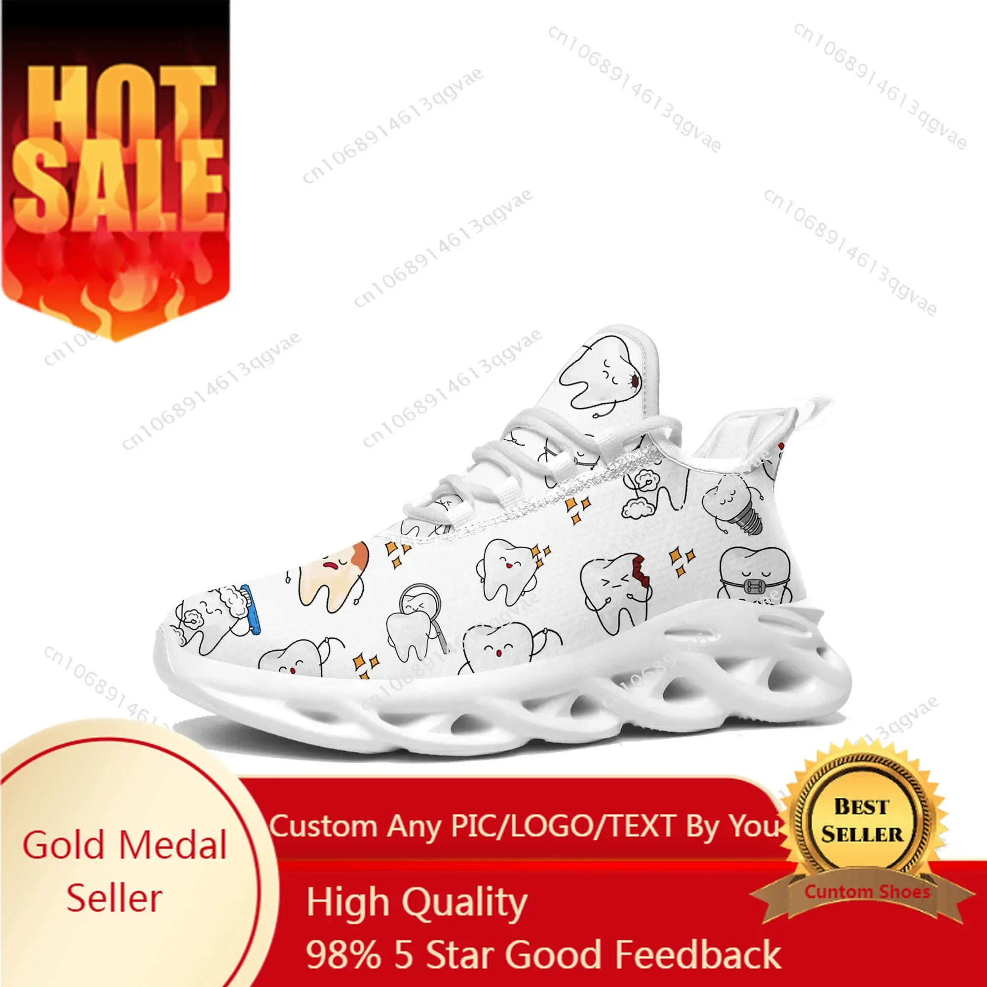 Tooth Dentist Cartoon Flats Sneakers Mens Womens Sports Running High Quality Sneaker Lace Up Mesh Footwear Tailor-made Shoe
Tooth Dentist Cartoon Flats Sneakers Mens Womens Sports Running High Quality Sneaker Lace Up Mesh Footwear Tailor-made Shoe