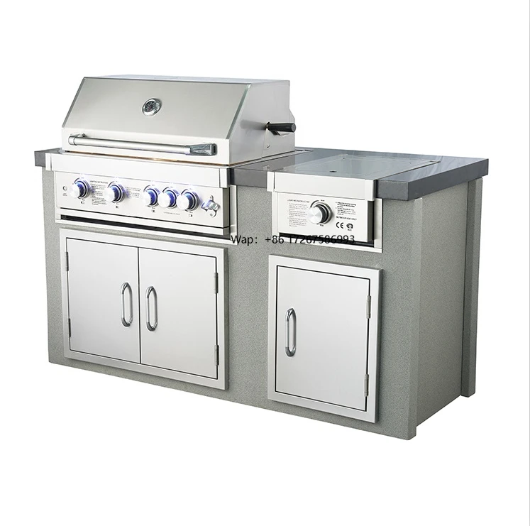 Большой гриль для барбекю, уличная кухня, нержавеющая сталь
Большой гриль для барбекю, уличная кухня, нержавеющая сталь