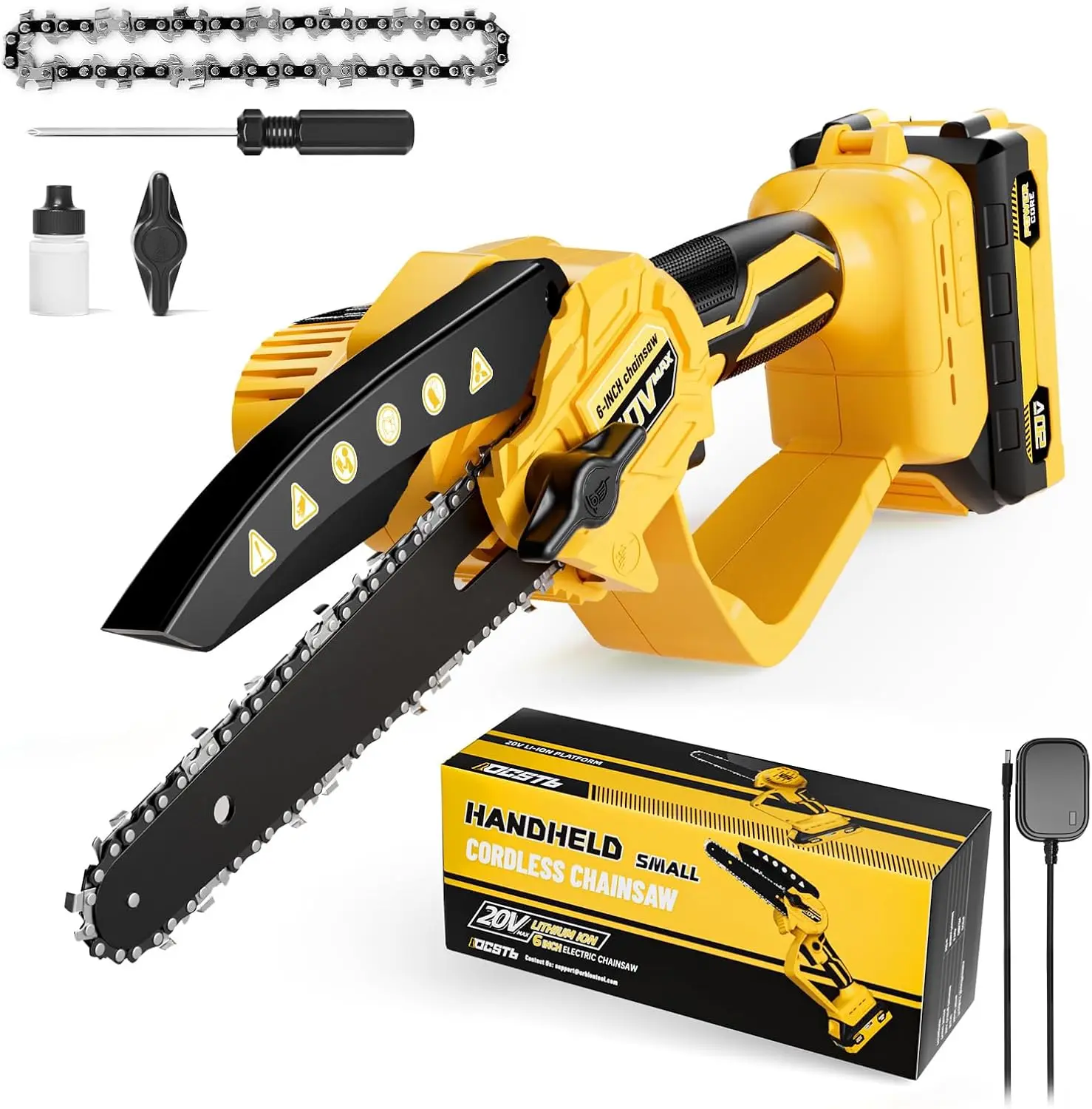 Мини-бензопила совместим с аккумулятором Dewalt с максимальным напряжением 20 в, аккумуляторной бензопилой с замком безопасности, аккумулятором P
Мини-бензопила совместим с аккумулятором Dewalt с максимальным напряжением 20 в, аккумуляторной бензопилой с замком безопасности, аккумулятором P