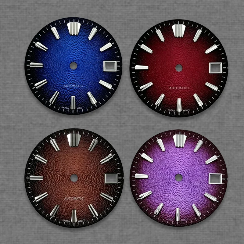 NH35 28.5mm dial, no lume, suitable for Seiko watch modification parts
NH35 28.5mm dial, no lume, suitable for Seiko watch modification parts