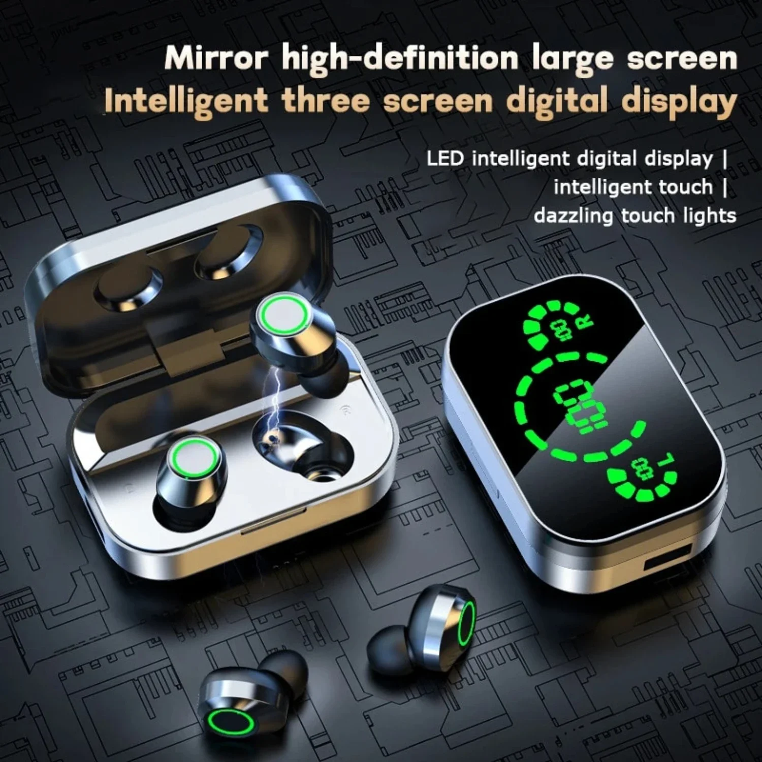 YD03 Private Model Wireless Bluetooth Earphones Intelligent Digital Display In Ear Breathing Light Sports Earphones
YD03 Private Model Wireless Bluetooth Earphones Intelligent Digital Display In Ear Breathing Light Sports Earphones