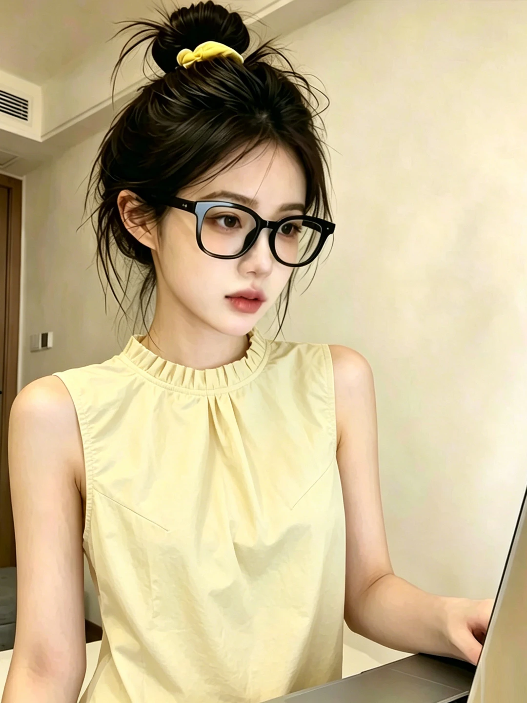 Unique Women's Sleeveless Shirt Summer 2026 New Folded Design Sensation Clear Single Wear Top Korean Style Commute Wind
Unique Women's Sleeveless Shirt Summer 2026 New Folded Design Sensation Clear Single Wear Top Korean Style Commute Wind