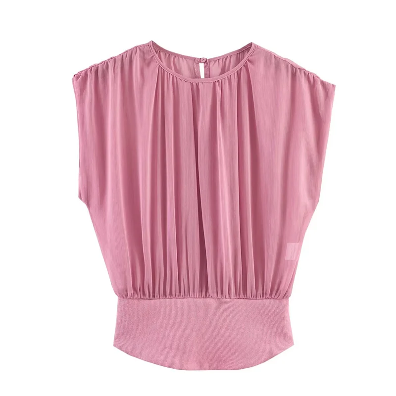 Women's Top 2026 New Spring Summer Pink Sleeveless Patchwork Top For Women Fashion Casual Chic Female Top
Women's Top 2026 New Spring Summer Pink Sleeveless Patchwork Top For Women Fashion Casual Chic Female Top
