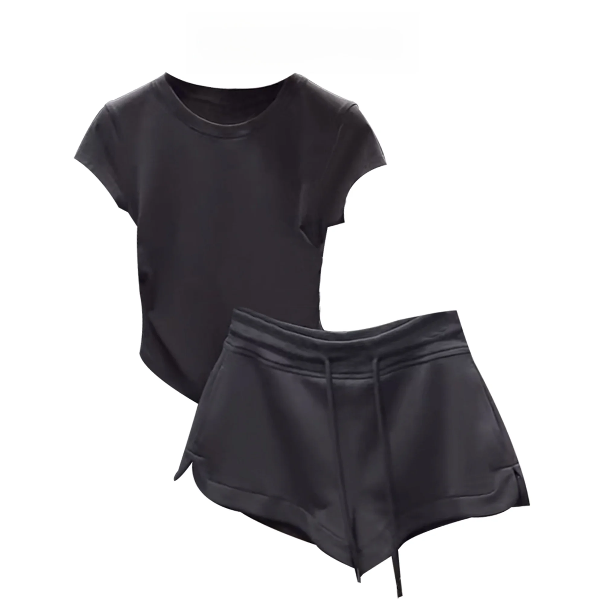 Sweet And Spicy Girl Black Set Summer 2023 New Style Women's Casual Fashion Skirt And Top Two-Piece Set Short Pants
Sweet And Spicy Girl Black Set Summer 2023 New Style Women's Casual Fashion Skirt And Top Two-Piece Set Short Pants