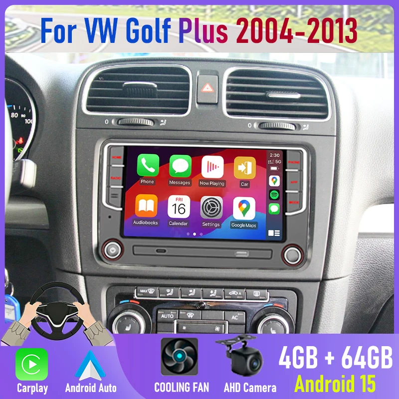 7'' 2DIN Android 15 Car Radio for VW Golf plus 2004-2013 GPS Navi Wireless Apple Carplay Bluetooth FM Stereo Camera Head Unit
7'' 2DIN Android 15 Car Radio for VW Golf plus 2004-2013 GPS Navi Wireless Apple Carplay Bluetooth FM Stereo Camera Head Unit