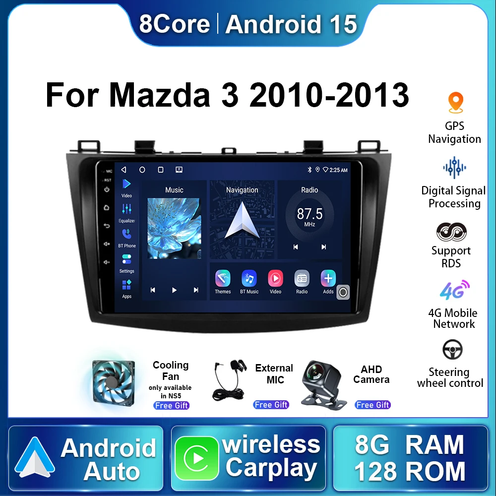 Беспроводное автомобильное радио Carplay для Mazda 3 Mazda3 2010 2011-2013 Android15 авторадио мультимедийный видеоплеер стерео навигация GPS
Беспроводное автомобильное радио Carplay для Mazda 3 Mazda3 2010 2011-2013 Android15 авторадио мультимедийный видеоплеер стерео навигация GPS