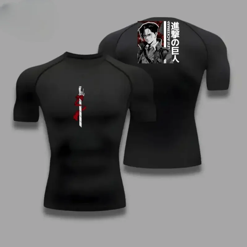 Levi Ackerman Compression T Shirt Men Bodybuilding Short Sleeve Quick Dry Workout Shirts Sport Tops Tee Gym Running T-shirt Men 
Levi Ackerman Compression T Shirt Men Bodybuilding Short Sleeve Quick Dry Workout Shirts Sport Tops Tee Gym Running T-shirt Men