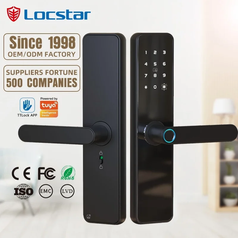 Intelligent Cerradura Digital Fingerprint Wifi Battery Operated Online Smar Door Lock From Shenzhen Factory Supplier
Intelligent Cerradura Digital Fingerprint Wifi Battery Operated Online Smar Door Lock From Shenzhen Factory Supplier