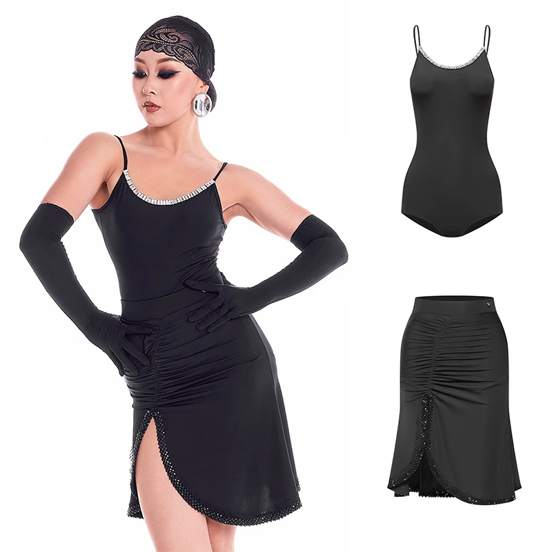 2026 DUYQ Black Outfits Latin Dance Dress Top Skirt Chacha Rumba Latin Dress Practice Performance Competition Costumes DN23437
2026 DUYQ Black Outfits Latin Dance Dress Top Skirt Chacha Rumba Latin Dress Practice Performance Competition Costumes DN23437