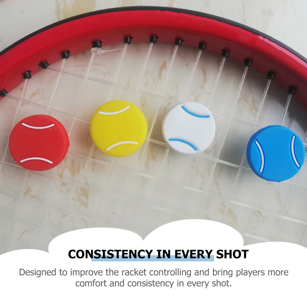 4Pcs Tennis Racket Vibration Dampeners Silicone Shock Absorbers Improve Control Comfort Sports Accessory Shocks Absorber
4Pcs Tennis Racket Vibration Dampeners Silicone Shock Absorbers Improve Control Comfort Sports Accessory Shocks Absorber