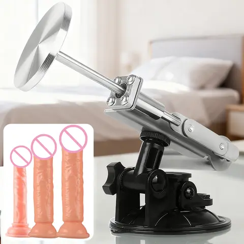 Mini Telescopic Sex Machine with Dildo with 60mm Plate Female Masturbation Sexual Kit Reciprocating Linear Actuator 100V-240V