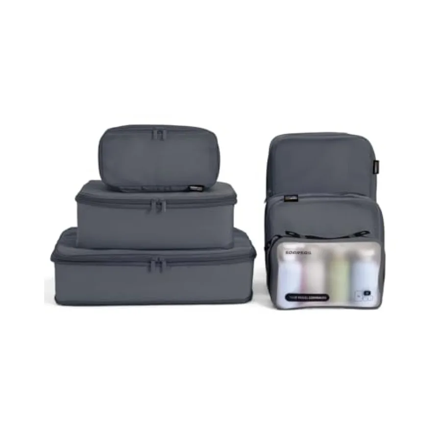 6 Set Expandable Compression Packing Cubes for 714 Day Travel Durable Nylon Ox Luggage Organizers with IP6X Waterproof Toiletry
6 Set Expandable Compression Packing Cubes for 714 Day Travel Durable Nylon Ox Luggage Organizers with IP6X Waterproof Toiletry