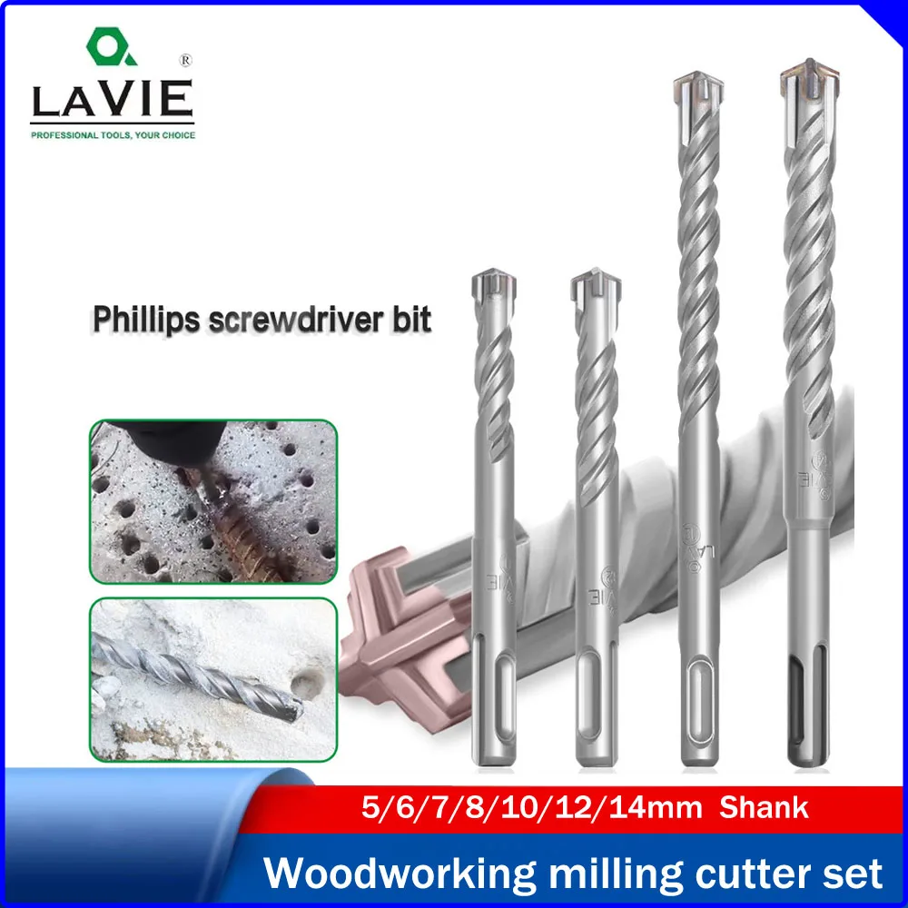 LAVIE Round Shank SDS‑plus Cross Impact Twist Drill Bit for Concrete Wall Penetration
LAVIE Round Shank SDS‑plus Cross Impact Twist Drill Bit for Concrete Wall Penetration