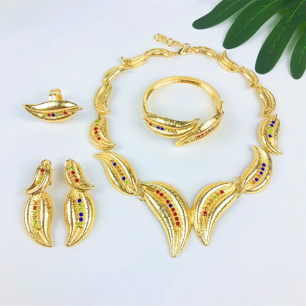 TITI Arabic Jewelry Set For Women Charm 18k Gold Plated Full Jewelry Black And Gold Color Necklace Set Party Accessories
TITI Arabic Jewelry Set For Women Charm 18k Gold Plated Full Jewelry Black And Gold Color Necklace Set Party Accessories