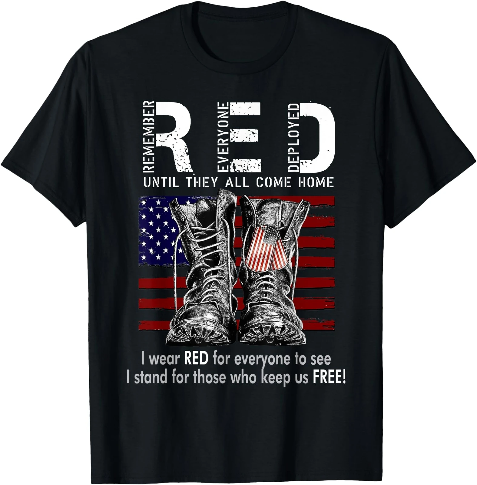 R.E.D Friday Military Remember Everyone Deployed Unisex-Adults US Flag T-Shirt
R.E.D Friday Military Remember Everyone Deployed Unisex-Adults US Flag T-Shirt