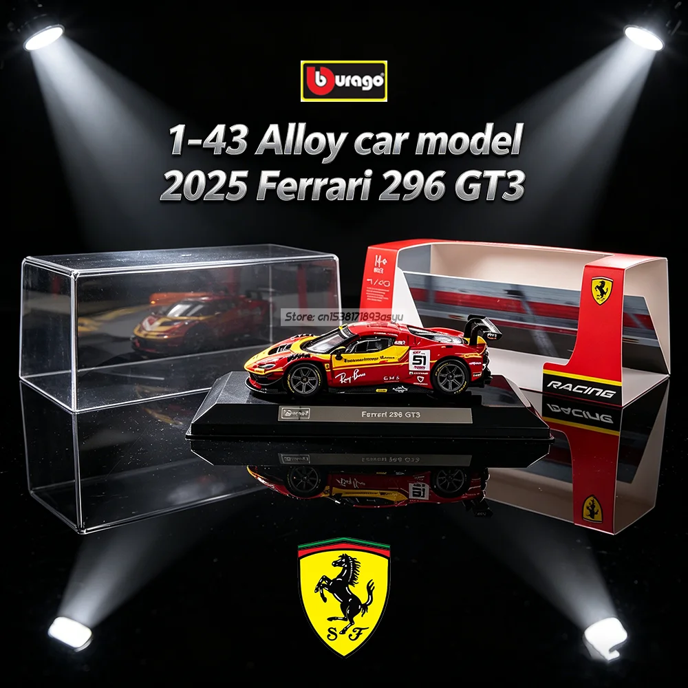 Bburago 1:43 24H Spa AF Corse Ferrari 2025 296 GT3 №51 гоночная модель автомобиля из литого сплава, игрушка, серия 499P №83
Bburago 1:43 24H Spa AF Corse Ferrari 2025 296 GT3 №51 гоночная модель автомобиля из литого сплава, игрушка, серия 499P №83
