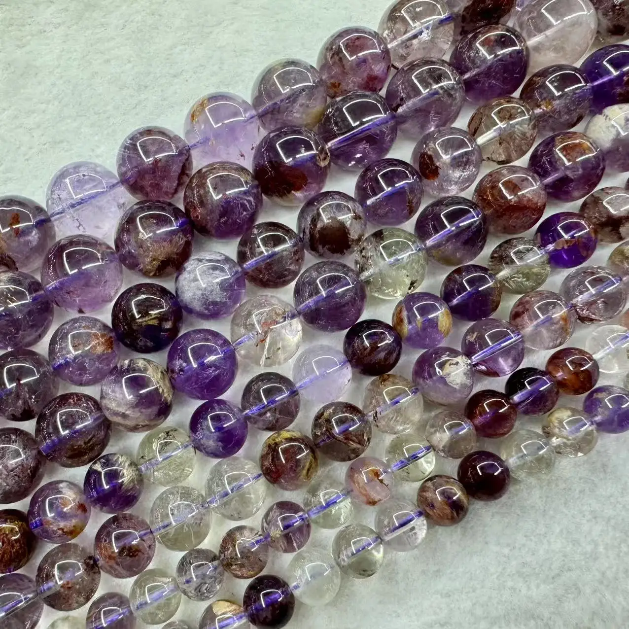Cacoxenite Auralite 23 Natural Stone Super Seven Ghost Purple Lodolite Quartz Round Loose Beads Gemstone For Jewelry Making DIY
Cacoxenite Auralite 23 Natural Stone Super Seven Ghost Purple Lodolite Quartz Round Loose Beads Gemstone For Jewelry Making DIY