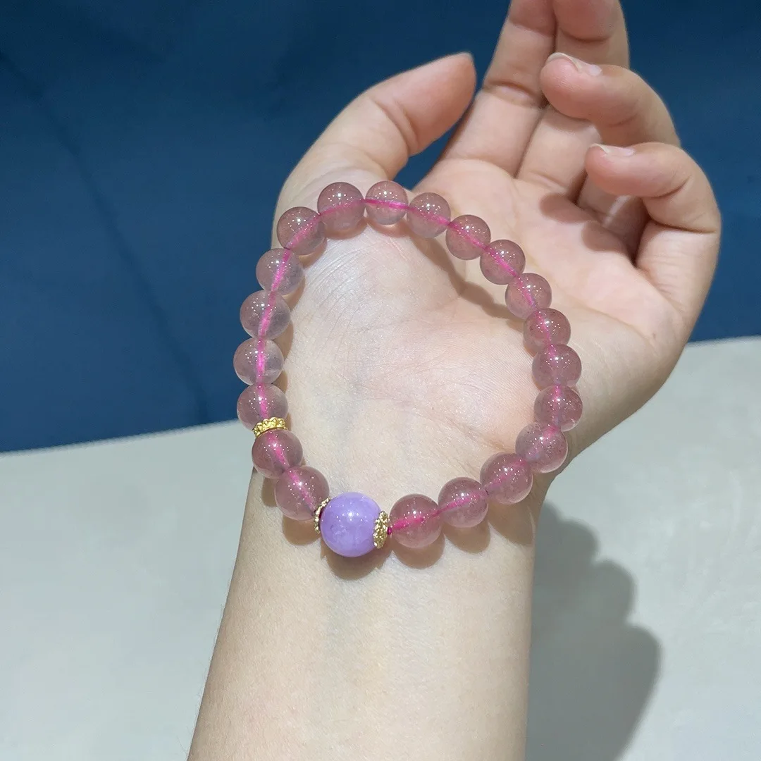 Strawberry Crystal with Purple Lithium Bracelet, Sweet Girl Light Luxury Exquisite Bracelet Jewelry, Women's Versatile
Strawberry Crystal with Purple Lithium Bracelet, Sweet Girl Light Luxury Exquisite Bracelet Jewelry, Women's Versatile