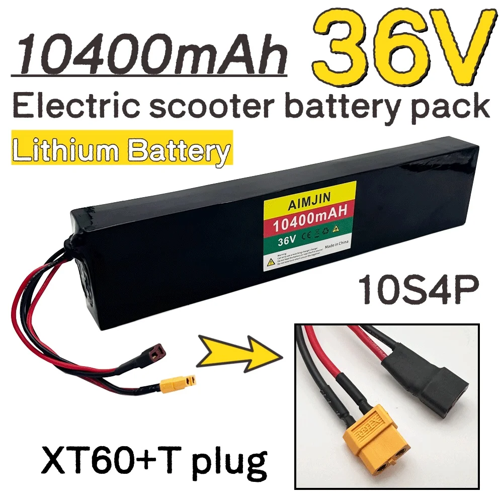 10S4P 36V 10400mAh Electric Scooter Lithium Battery 18650 battery pack 36V for 750W-1000W Electric Scooter Battery with BMS
10S4P 36V 10400mAh Electric Scooter Lithium Battery 18650 battery pack 36V for 750W-1000W Electric Scooter Battery with BMS