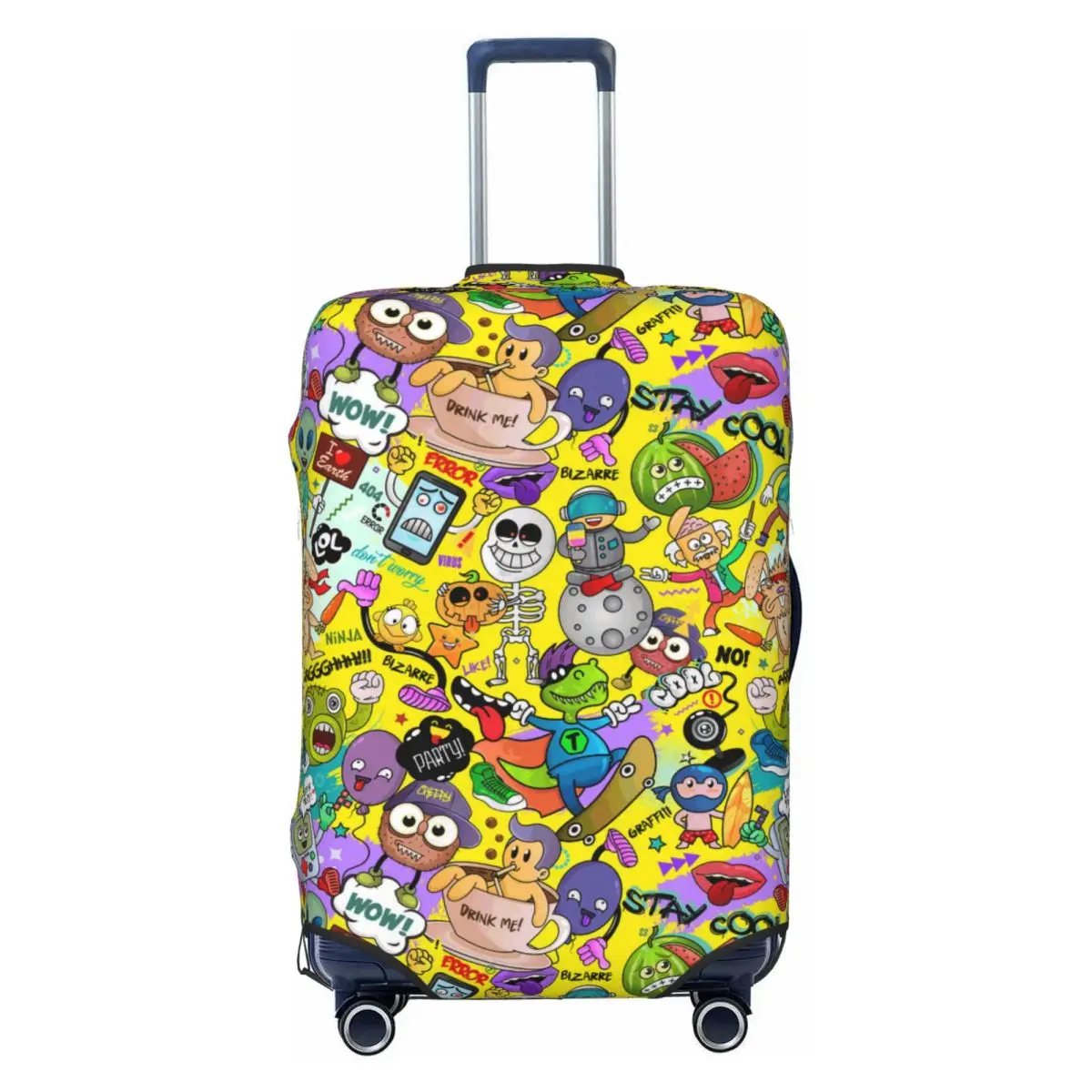 Cartoon Alien Character Creative Art Luggage Cover Elastic Graffiti Style Travel Suitcase Protective Covers Fits 18-32 Inch 
Cartoon Alien Character Creative Art Luggage Cover Elastic Graffiti Style Travel Suitcase Protective Covers Fits 18-32 Inch