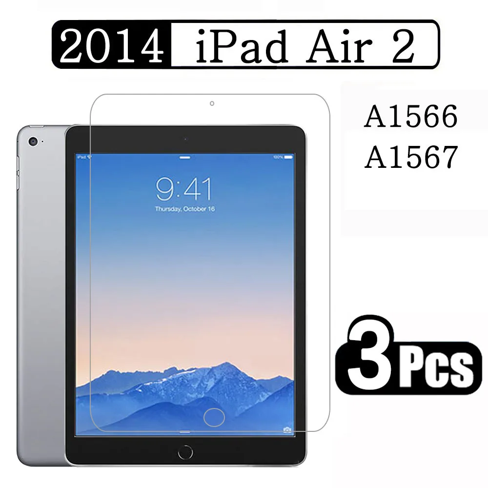 (3 Pack) Tempered Glass For Apple iPad Air 2 9.7 2014 A1566 A1567 Anti-Scratch Full Coverage Tablet Screen Protector Film
(3 Pack) Tempered Glass For Apple iPad Air 2 9.7 2014 A1566 A1567 Anti-Scratch Full Coverage Tablet Screen Protector Film