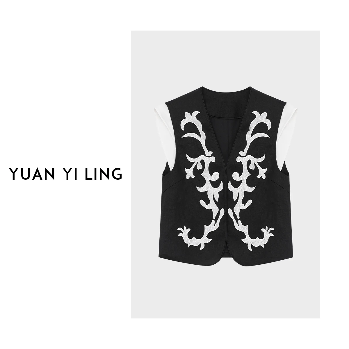 Льняной жилет Bla с вышивкой, съемными ацетатными рукавами, YUAN LING, плотный, с контрастной цветной строчкой, в китайском стиле
Льняной жилет Bla с вышивкой, съемными ацетатными рукавами, YUAN LING, плотный, с контрастной цветной строчкой, в китайском стиле
