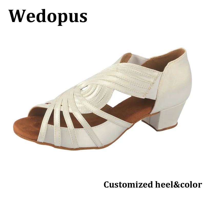 Customized Heel Latin Ballroom Dance Shoes Ivory Satin Practice Women Dancing Shoes Soft Suede Sole 3.5CM
Customized Heel Latin Ballroom Dance Shoes Ivory Satin Practice Women Dancing Shoes Soft Suede Sole 3.5CM