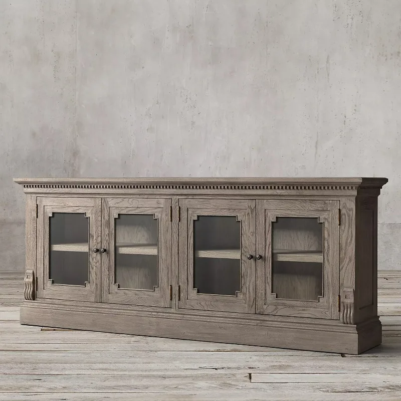 French rural retro solid wood locker American RH furniture American simple oak porch cabinet household dining side cabinet
French rural retro solid wood locker American RH furniture American simple oak porch cabinet household dining side cabinet