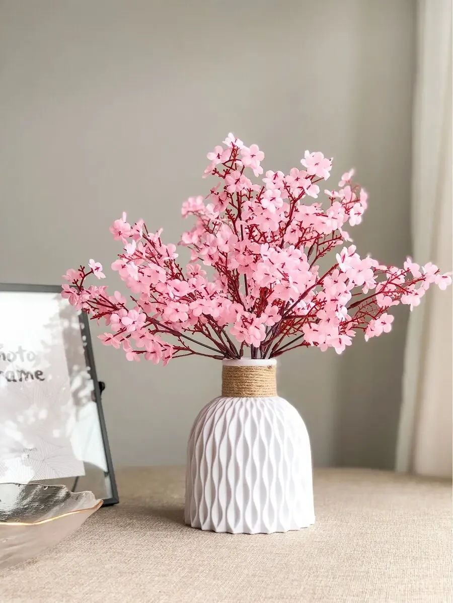 3pcs Artificial Flower Bouquet, Cherry Blossoms Artificial Flowers Gypsophila,Modern Artificial Flower Bundle For Home Decor
3pcs Artificial Flower Bouquet, Cherry Blossoms Artificial Flowers Gypsophila,Modern Artificial Flower Bundle For Home Decor
