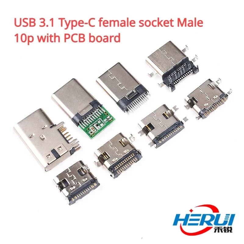 Type-C Female SMD In-line Socket USB-3.1 6P16P 4-Pin Data Interface Quick Charge Connector Plug
Type-C Female SMD In-line Socket USB-3.1 6P16P 4-Pin Data Interface Quick Charge Connector Plug