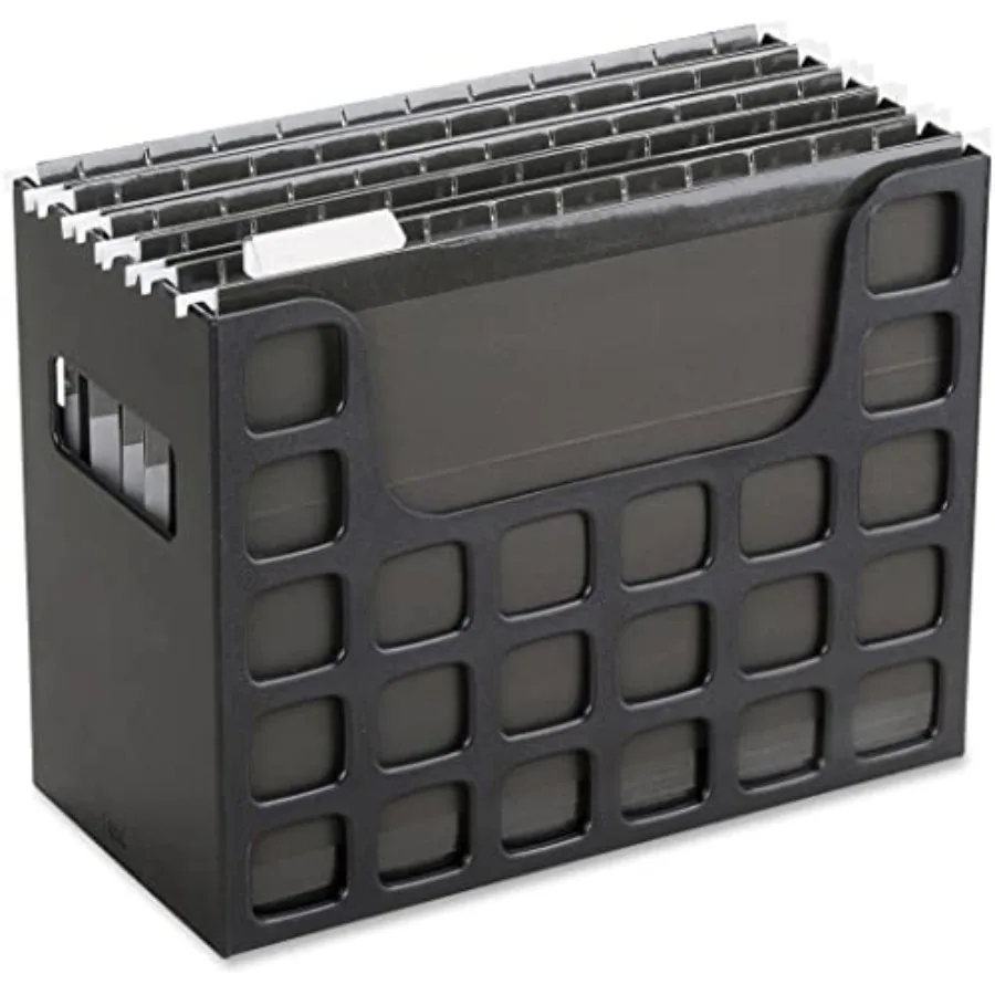 Portable Desktop File, Document Holder for Home and Office, Plastic Organizer Box, Side Handles, Hanging File Folders, Tabs and
Portable Desktop File, Document Holder for Home and Office, Plastic Organizer Box, Side Handles, Hanging File Folders, Tabs and