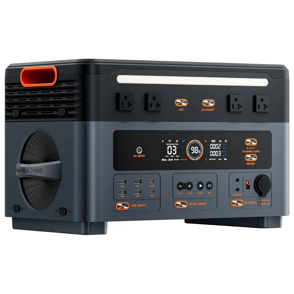 Портативная электростанция PowerMax 2400, пиковая солнечная генератор мощностью 2400 Вт (4800 Вт), полная зарядка в течение 1,5 часов, PD USB-C 100 Вт, по индивидуальному заказу
Портативная электростанция PowerMax 2400, пиковая солнечная генератор мощностью 2400 Вт (4800 Вт), полная зарядка в течение 1,5 часов, PD USB-C 100 Вт, по индивидуальному заказу