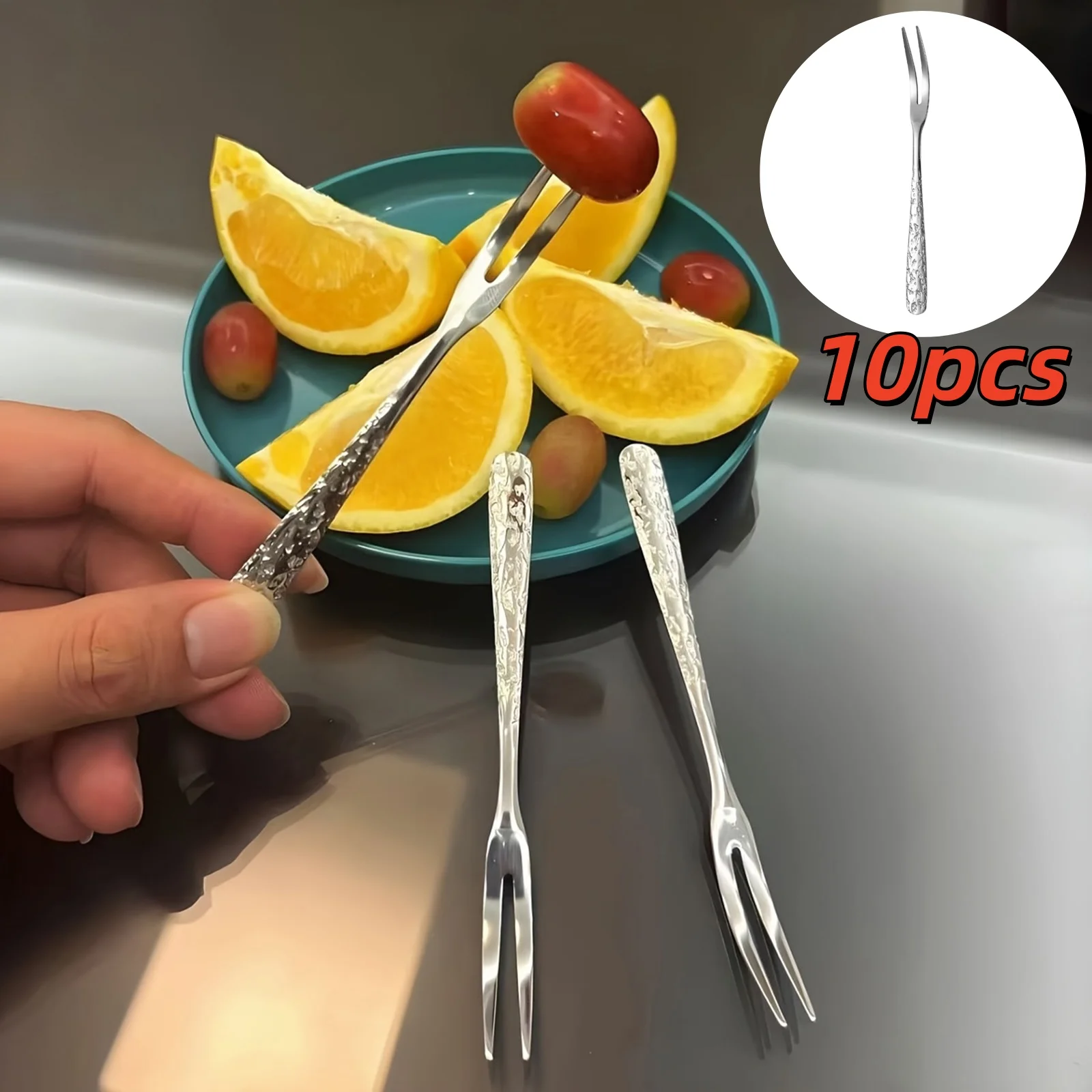 10pcs Stainless Steel Two Prong Dessert Fruit Fork, 12cm Stainless Steel Fork, High Quality Ice Cream Dessert Fork, Tableware
10pcs Stainless Steel Two Prong Dessert Fruit Fork, 12cm Stainless Steel Fork, High Quality Ice Cream Dessert Fork, Tableware
