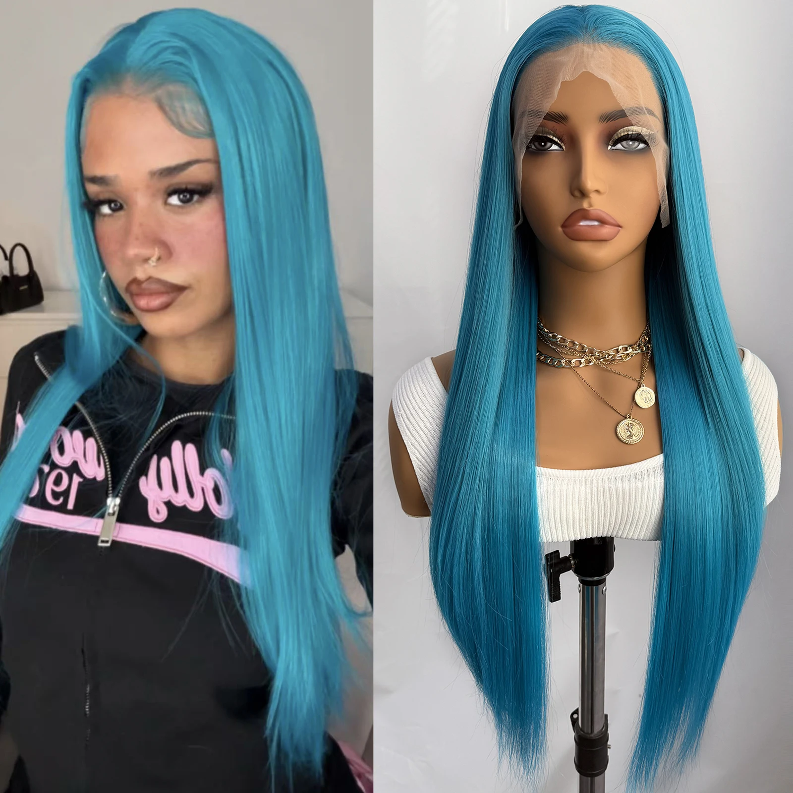 Синтетический парик Diniwigs с синим кружевным фронтом, длинные прямые волосы, 13x4, естественная линия роста волос, для повседневного использования, термостойкий волоконный материал
Синтетический парик Diniwigs с синим кружевным фронтом, длинные прямые волосы, 13x4, естественная линия роста волос, для повседневного использования, термостойкий волоконный материал