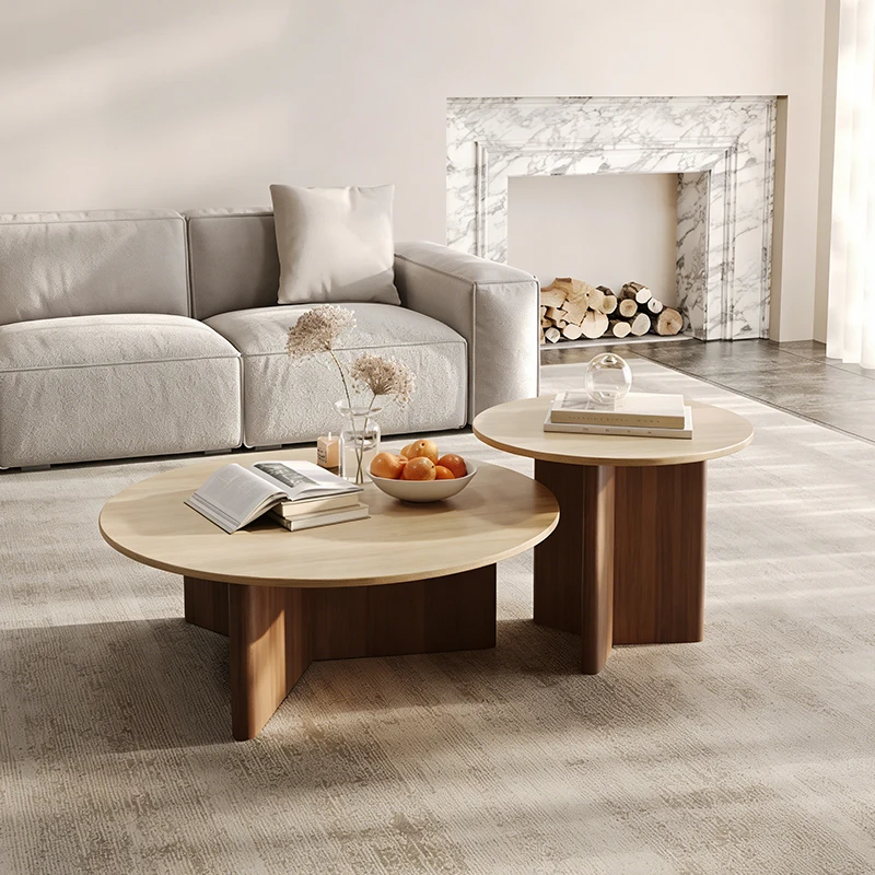-aa Mid-Century Wabi-Sabi Travertine & Sintered Stone Coffee Table Set Living Room Small Apartment Round Vintage Coffee Table
-aa Mid-Century Wabi-Sabi Travertine & Sintered Stone Coffee Table Set Living Room Small Apartment Round Vintage Coffee Table