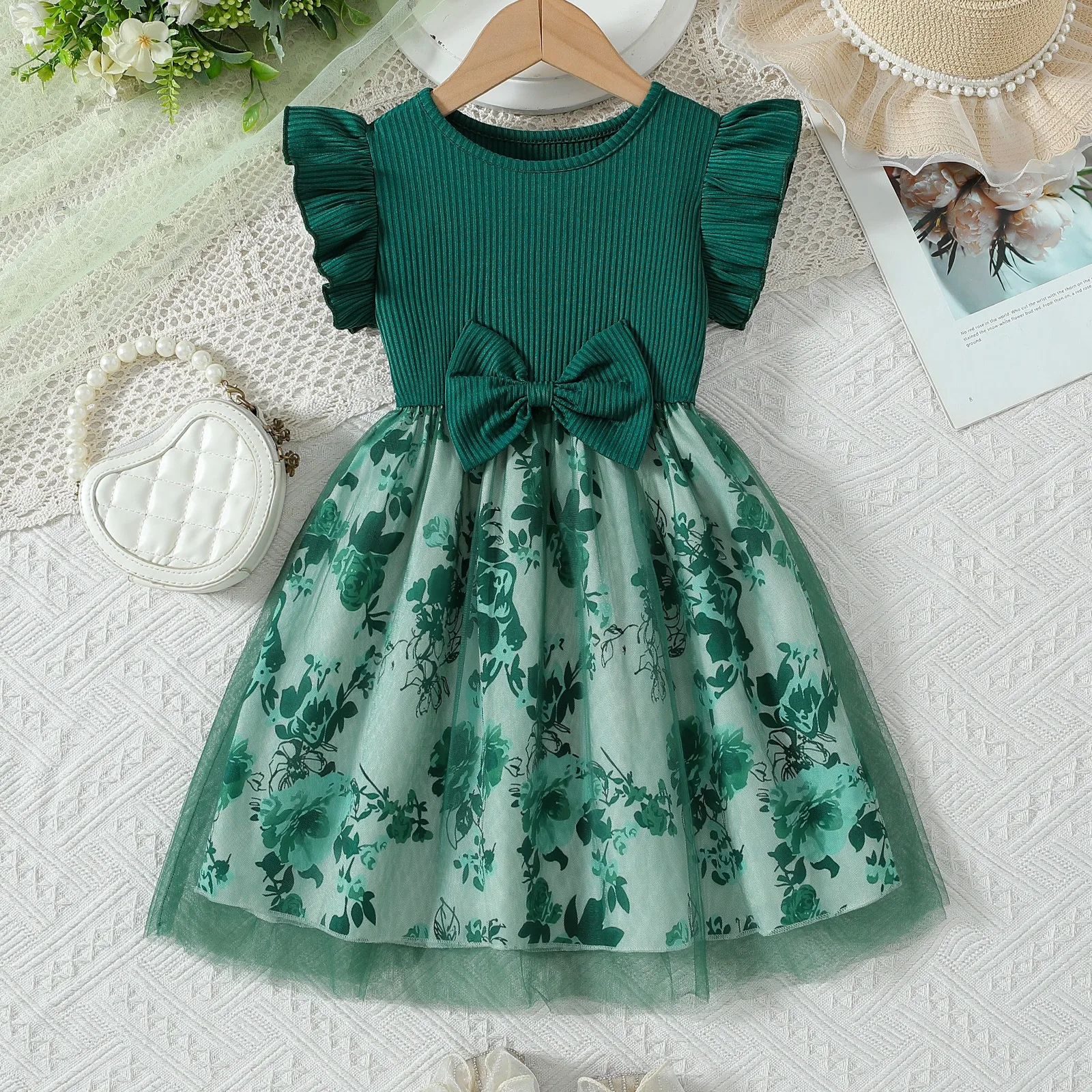 Girls Dress 2025 New Kids Clothes Green Summer Short sleeve Purple Princess Dresses Party Baby Dresses for Children Fashion 1-8Y
Girls Dress 2025 New Kids Clothes Green Summer Short sleeve Purple Princess Dresses Party Baby Dresses for Children Fashion 1-8Y
