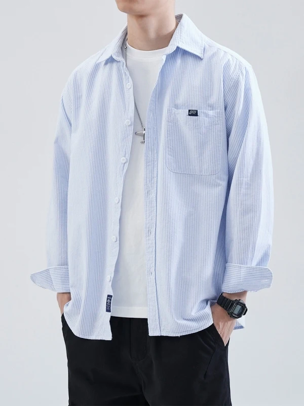Men's Casual Striped Long Sleeve Shirt Spring Autumn New Style Retro College Fashion Outerwear Workwear Trendy Brand Cotton P...
Men's Casual Striped Long Sleeve Shirt Spring Autumn New Style Retro College Fashion Outerwear Workwear Trendy Brand Cotton P...