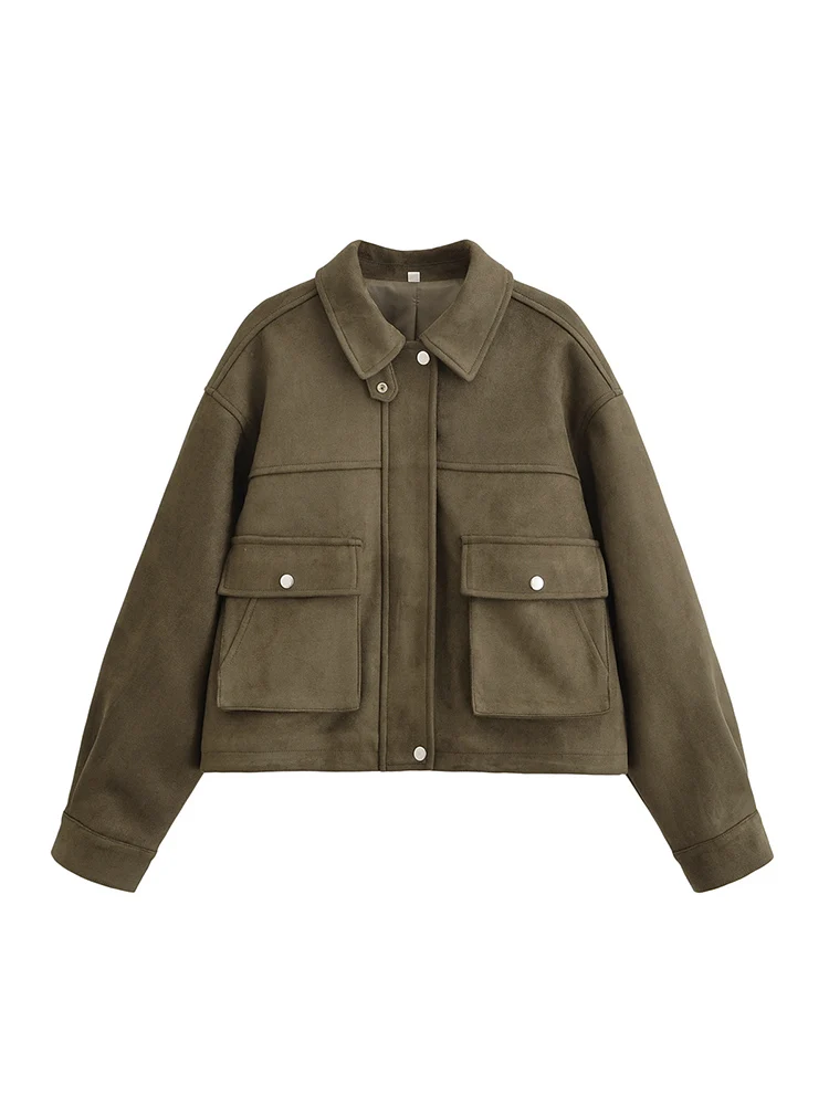 European style new women's fashion versatile temperament solid color lapel zipper long sleeve pilot jacket
European style new women's fashion versatile temperament solid color lapel zipper long sleeve pilot jacket