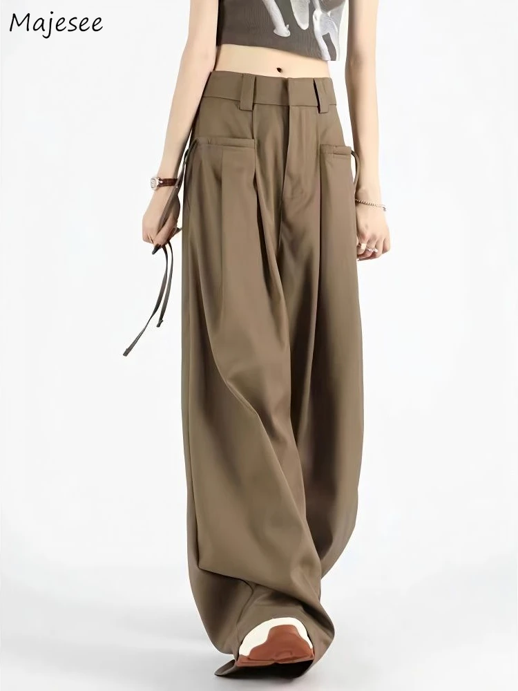 Wide Leg Pants Women Solid Chic Loose Casual Bandage Fashion High Waist Harajuku Autumn New All-match Students Full Length Mujer
Wide Leg Pants Women Solid Chic Loose Casual Bandage Fashion High Waist Harajuku Autumn New All-match Students Full Length Mujer