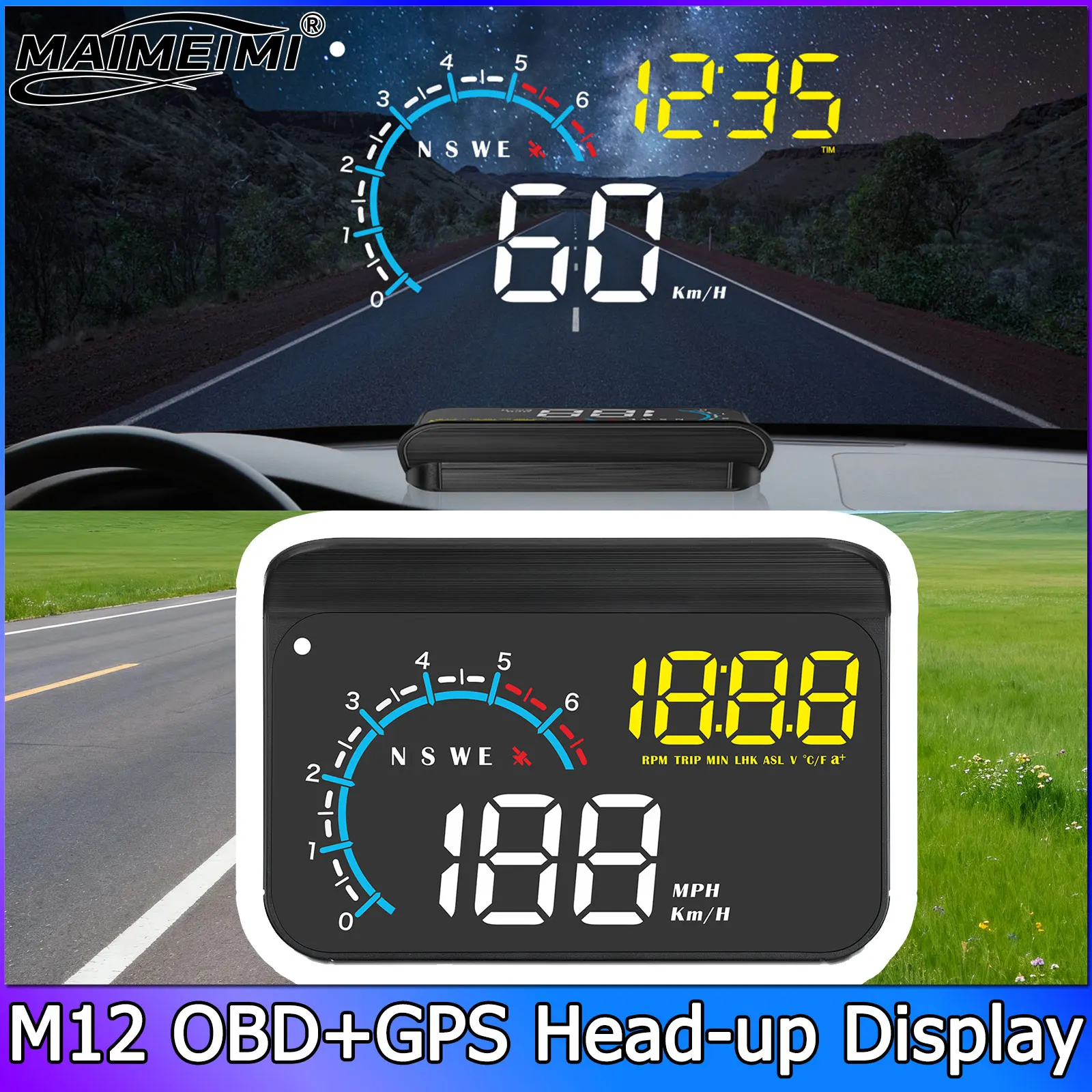 M12 Проекционный дисплей Проектор на лобовое стекло Электронный автомобильный OBD2 GPS HUD Авто Спидометр Компас Расхождение топлива Температура напряжения
M12 Проекционный дисплей Проектор на лобовое стекло Электронный автомобильный OBD2 GPS HUD Авто Спидометр Компас Расхождение топлива Температура напряжения