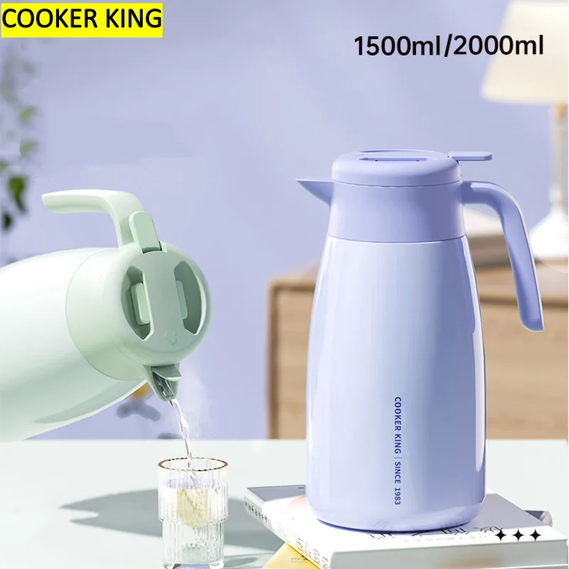 COOKER KING термографическая колба из нержавеющей стали, термокувшин с двойными стенками, кофейник с вакуумной изоляцией для кофе, сока, чая с молоком
COOKER KING термографическая колба из нержавеющей стали, термокувшин с двойными стенками, кофейник с вакуумной изоляцией для кофе, сока, чая с молоком