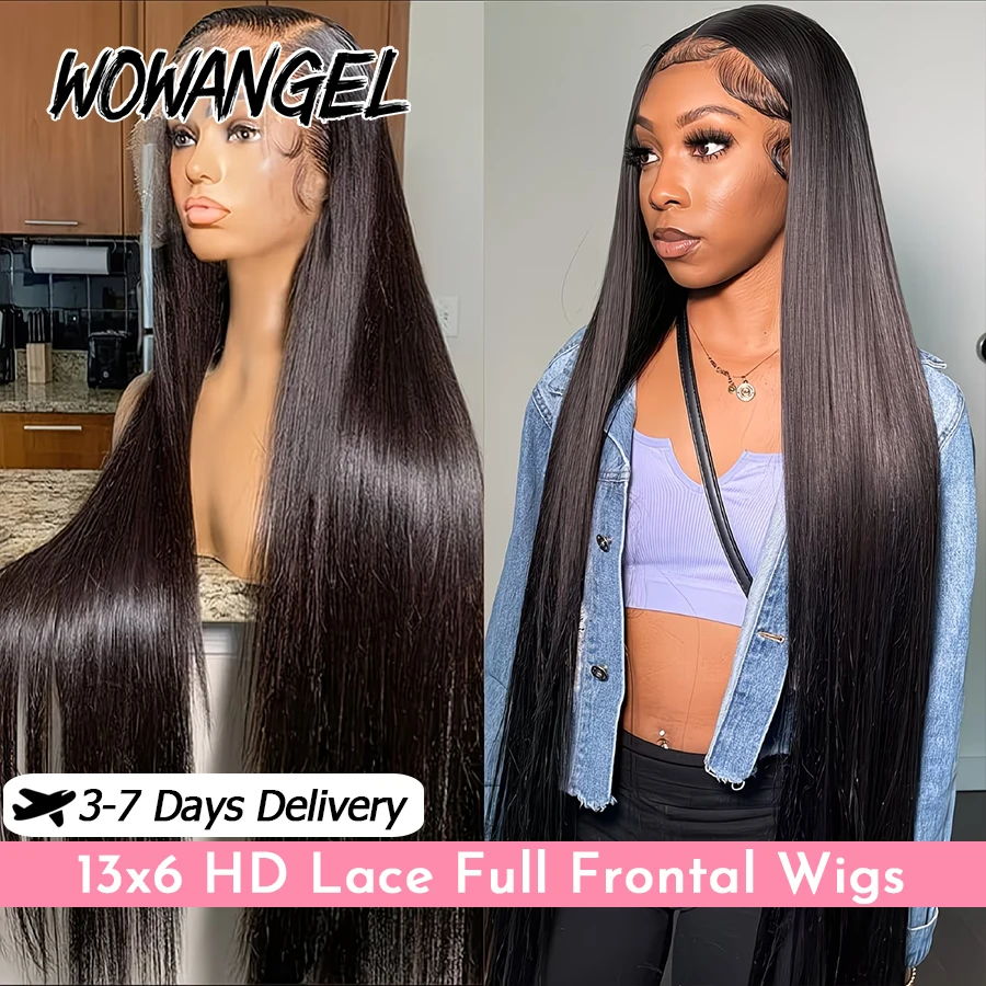 WOWANGEL 13x6 HD Full Lace Frontal Wigs Invisible HD Lace Front Human Hair Wigs Straight Melt Skins Pre Plucked Brazilian Hair
WOWANGEL 13x6 HD Full Lace Frontal Wigs Invisible HD Lace Front Human Hair Wigs Straight Melt Skins Pre Plucked Brazilian Hair