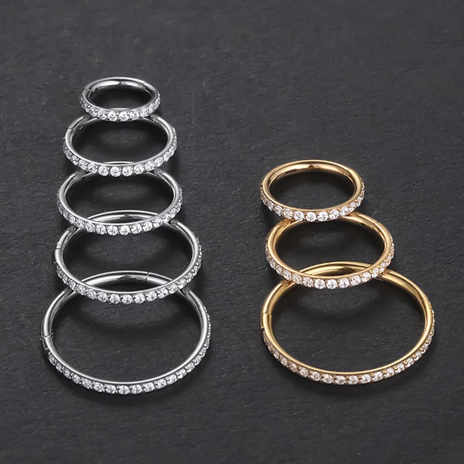 10PC G23 Titanium Round Hinged Segment Ring Nose Piercing Body Jewelry 16G Side Facing Pyramid Cut Hoop Earrings Wholesale
10PC G23 Titanium Round Hinged Segment Ring Nose Piercing Body Jewelry 16G Side Facing Pyramid Cut Hoop Earrings Wholesale