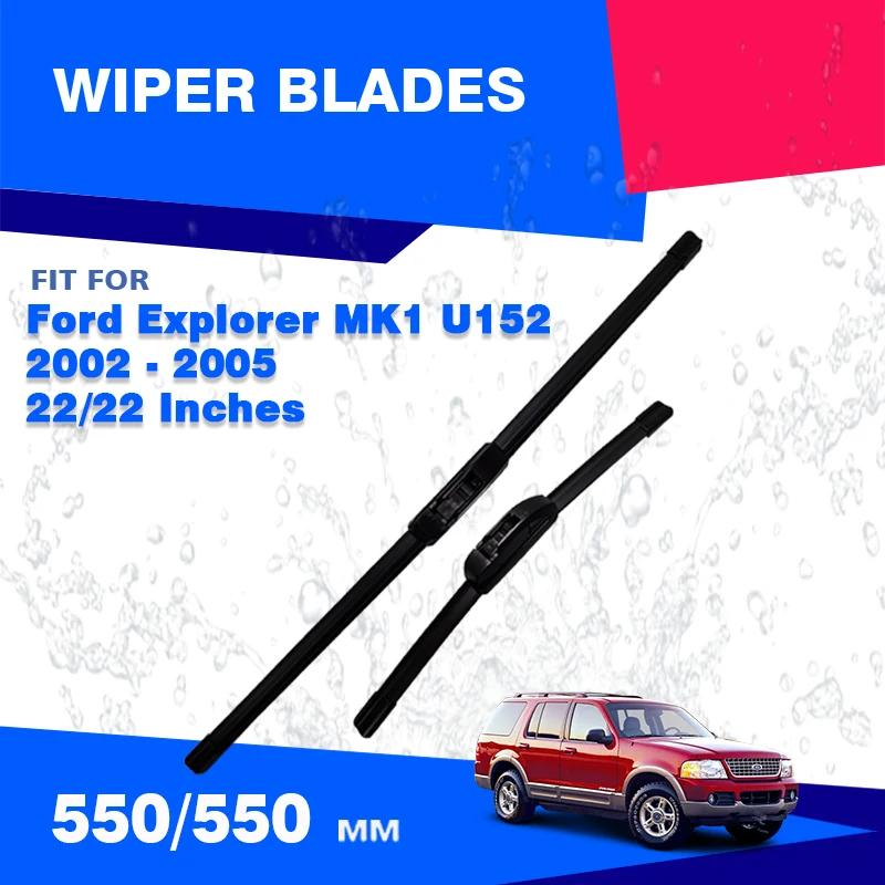 Для Ford Explorer MK1 U152 2002 2003 2004 2005 стеклоочиститель Blabes резиновые Winscreen HD щетки запасные части автомобильные аксессуары 
Для Ford Explorer MK1 U152 2002 2003 2004 2005 стеклоочиститель Blabes резиновые Winscreen HD щетки запасные части автомобильные аксессуары