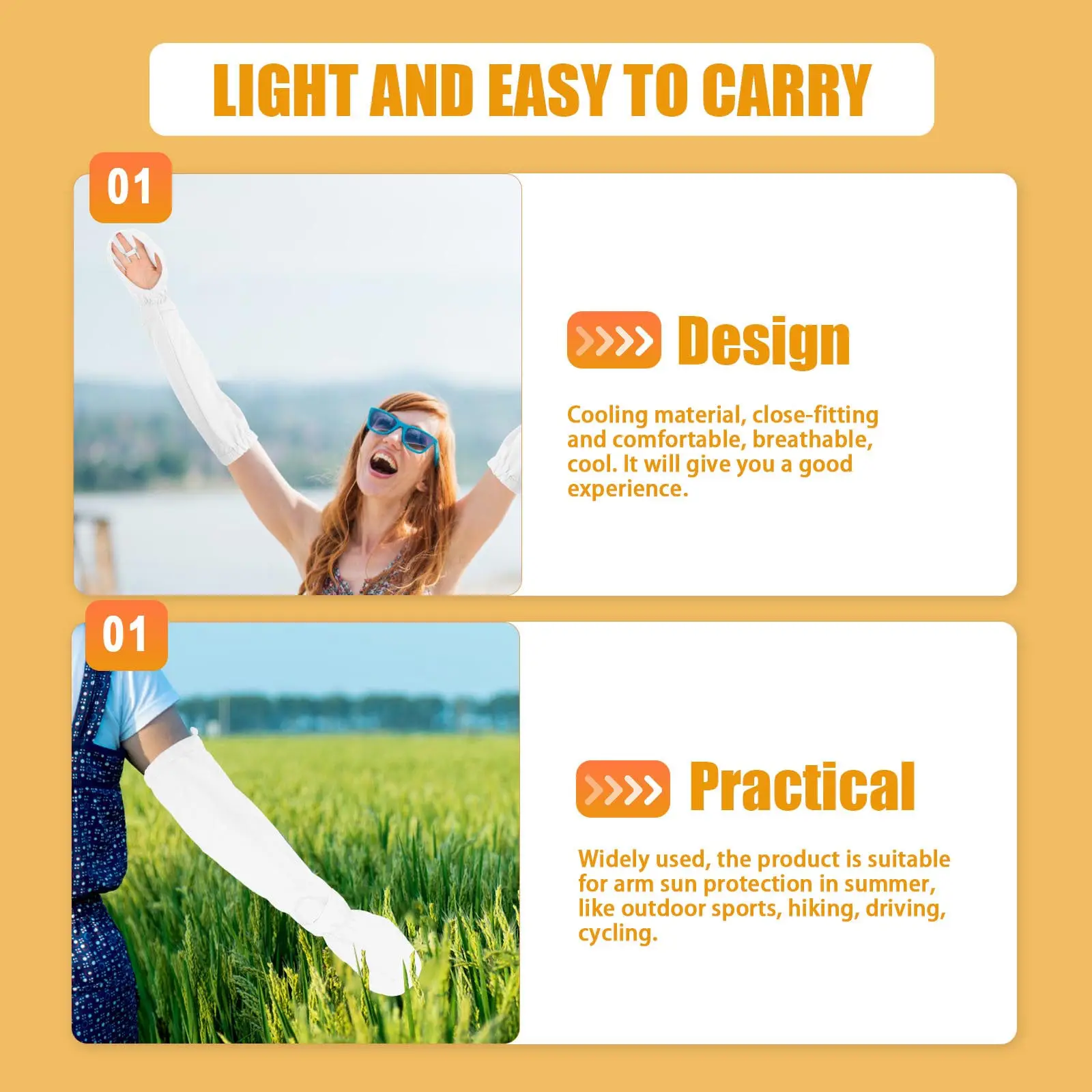 1Pair Cooling Arm Sleeves Sun Protection for Outdoor Sports Hiking Cycling Uv Protective Summer Riding Breathable Lightweight
1Pair Cooling Arm Sleeves Sun Protection for Outdoor Sports Hiking Cycling Uv Protective Summer Riding Breathable Lightweight