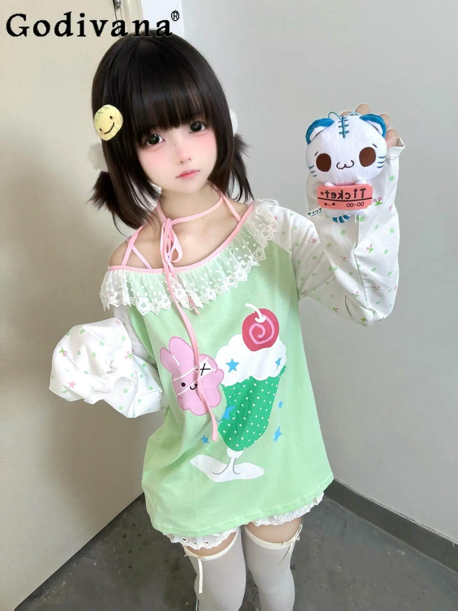 2026 Spring New Casual Long Sleeve Tops Cute Y2k T Shirt Japanese Women Kawaii Sweet Harajuku Sweet Girls Oversized Tops
2026 Spring New Casual Long Sleeve Tops Cute Y2k T Shirt Japanese Women Kawaii Sweet Harajuku Sweet Girls Oversized Tops