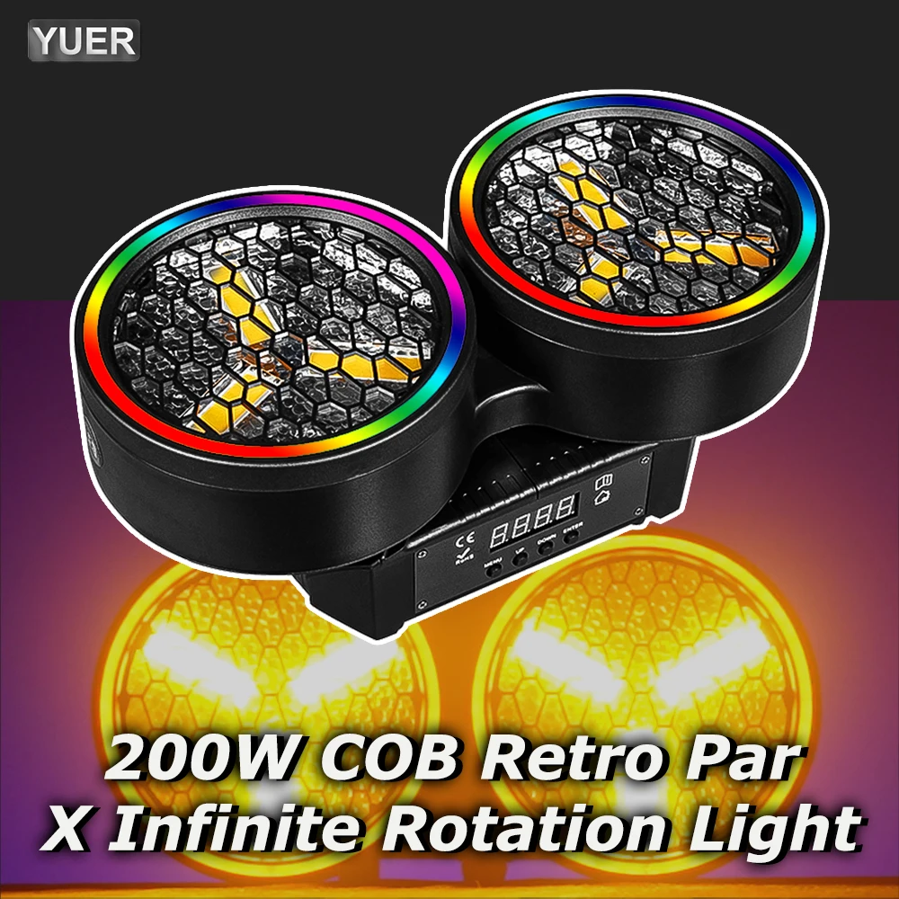 200W COB X Infinite Rotation Light With Ring Strap RGB LED Dual Eye Retro Par Lights DMX Spotlights For Wedding Party Club Stage
200W COB X Infinite Rotation Light With Ring Strap RGB LED Dual Eye Retro Par Lights DMX Spotlights For Wedding Party Club Stage