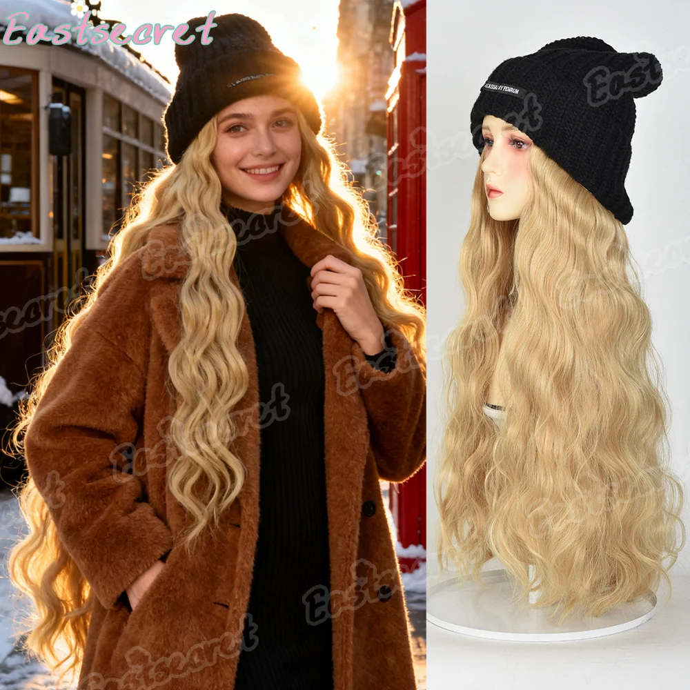 EAST 22-дюймовый длинный вьющийся парик с волнистой шляпой, синтетический парик с эластичной вязаной шапкой-парик-шляпа для повседневного ношения
EAST 22-дюймовый длинный вьющийся парик с волнистой шляпой, синтетический парик с эластичной вязаной шапкой-парик-шляпа для повседневного ношения