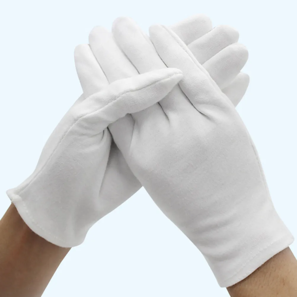 6Pair Breathable Cotton Safety Gloves Comfortable Fit Reusable for Cleaning Construction Salon Gardening Jewelry Inspection
6Pair Breathable Cotton Safety Gloves Comfortable Fit Reusable for Cleaning Construction Salon Gardening Jewelry Inspection